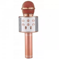 Pronett XA042 Karaoke bluetooth mikrofon světle růžový