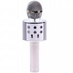 Pronett XA042 Karaoke bluetooth mikrofon stříbrný