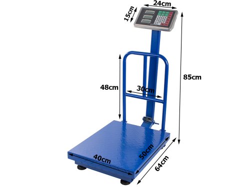 Verk 17112 Můstková skládací digitální váha 300kg/50g modrá