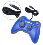 APT KX13B Xbox 360 kabelový ovladač modrý