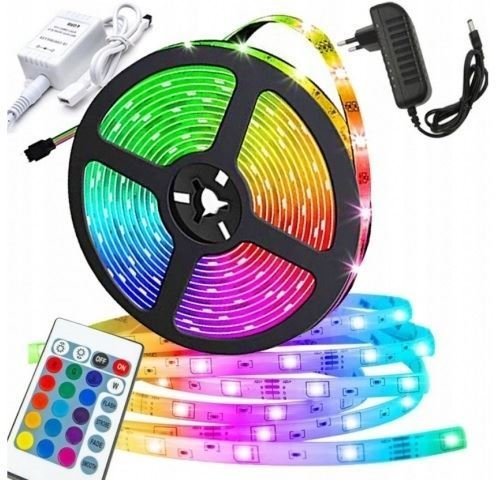 Pronett SMD5050 LED pásik RGB 5m s diaľkovým ovládaním