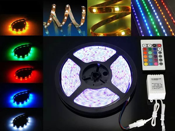 Pronett SMD5050 LED pásik RGB 5m s diaľkovým ovládaním