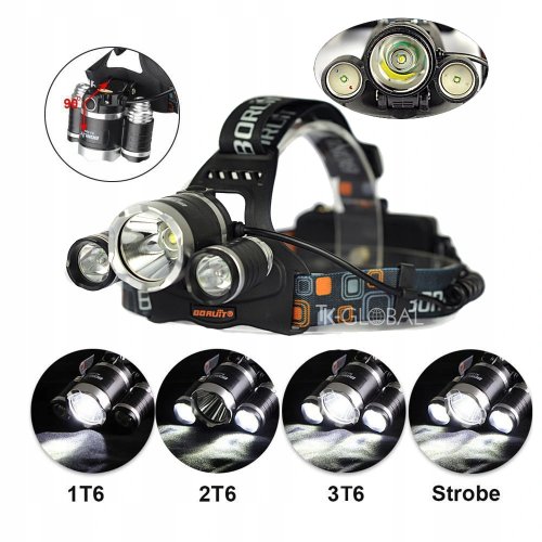 Pronett XT0111 Čelovka LED ZOOM 3 x LED T6