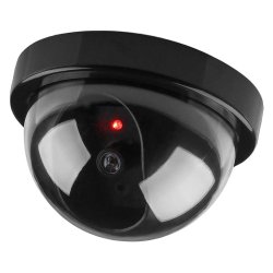 Verk 13004 Atrapa bezpečnostnej kamery okrúhla LED IR čierna