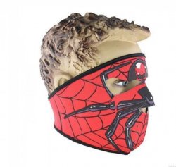 Pronett Ochranná neoprénová maska na obličej pavouk