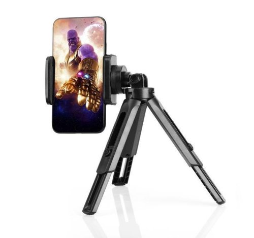 Verk 15909 Mini stativ s držákem na telefon , selfie kameru černý