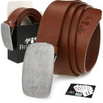 Beltimore W38 Pánský kožený opasek 130 cm hnědý
