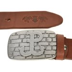 Beltimore W32 Pánský kožený opasek 130 cm hnědý