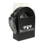 Beltimore W25 Pánský kožený opasek 130 cm černý