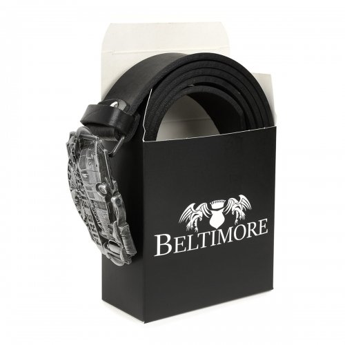 Beltimore W25 Pánský kožený opasek 130 cm černý