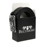 Beltimore W07 Pánský kožený opasek 130 cm černý