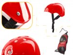 KIK KX5613 Sada chráničů s helmou na skateboard červená