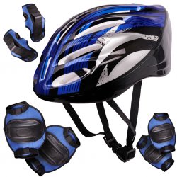KIK KX5612 Sada chráničov s helmou modrá