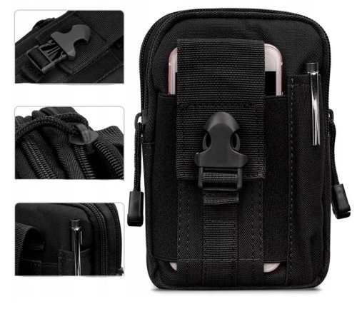 Pronett 0784 Taktická taška na opasok čierna