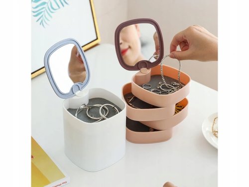 Verk 24054 Čtyřpatrová otočná šperkovnice se zrcadlem