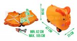 ISO Detský kufor na kolieskach odrážadlo - Orange