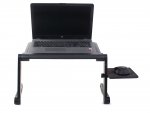 Verk 06162 Stolík na notebook E-Table 51 x 30 cm, čierna