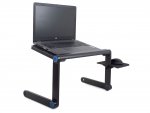 Verk 06162 Stolík na notebook E-Table 51 x 30 cm, čierna