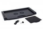 Verk 06162 Stolík na notebook E-Table 51 x 30 cm, čierna