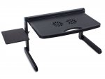 Verk 06162 Stolík na notebook E-Table 51 x 30 cm, čierna