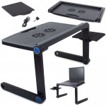 Verk 06162 Stolík na notebook E-Table 51 x 30 cm, čierna