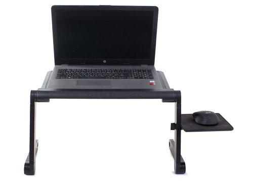 Verk 06162 Stolík na notebook E-Table 51 x 30 cm, čierna