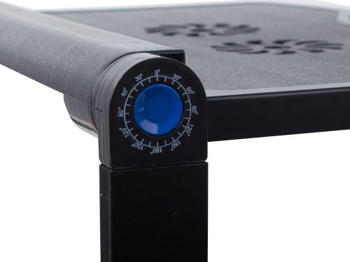 Verk 06162 Stolík na notebook E-Table 51 x 30 cm, čierna
