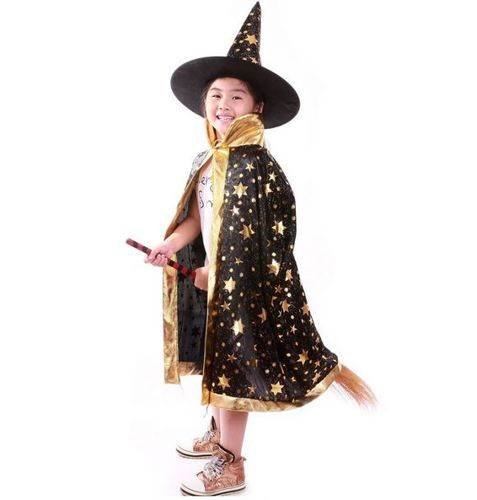 Karnevalový set čarodějnický plášť + klobouk dětský