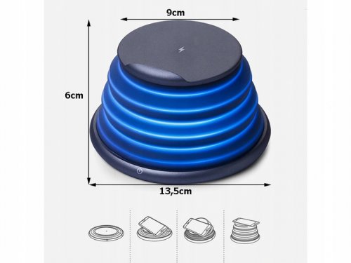 Verk 24023 Bezdrôtová nabíjačka Qi Wireless Charger 10W USB C, color