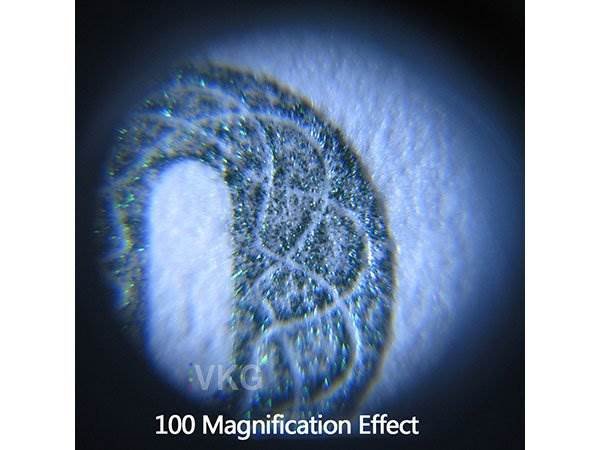 Verk 09073 Mikroskopická kapesní lupa 100x zvětšení s LED diodou