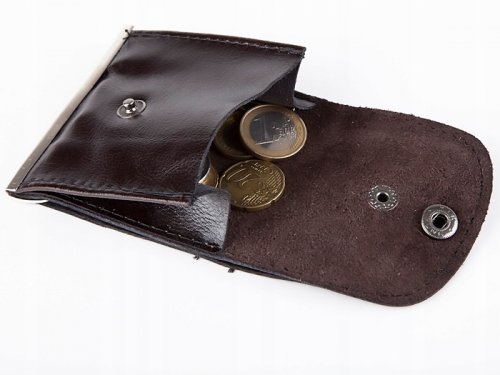 Galla Pánska kožená peňaženka na mince hnedá