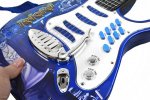 Detská rocková elektrická gitara na batérie + zosilňovač a mikrofón Blue