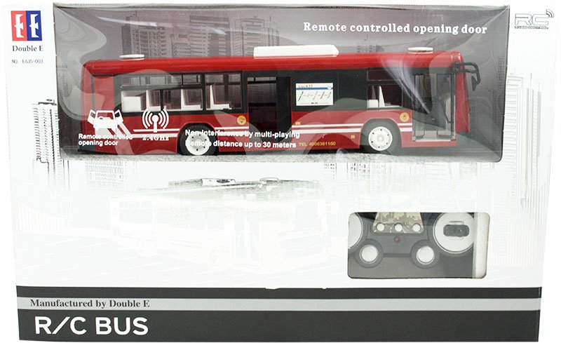 KIK KX9563 RC autobus s otváracími dverami 32cm červený