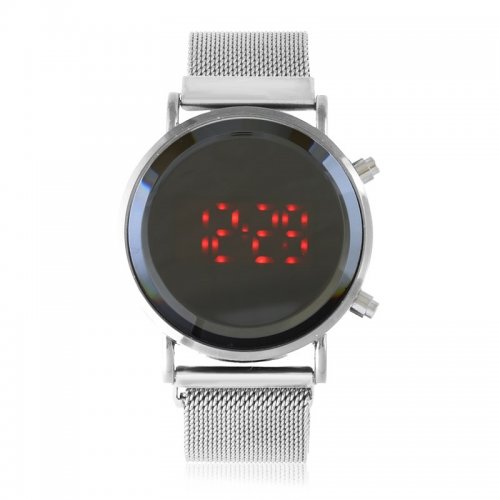 JG Z3153 Dámske LED hodinky magnetické strieborné