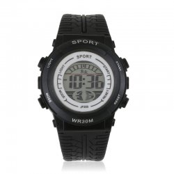 JG Z3063 Dámske silikónové športové hodinky čierne