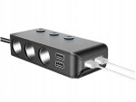 Verk 10050 Rozbočovač pre autozapaľovač 3 x 12V + USB