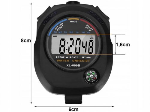 Verk 14324 Digitálne stopky XL-009B s kompasom