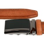 Beltimore A22 Pánský kožený opasek s automatickou sponou 125 cm hnědý