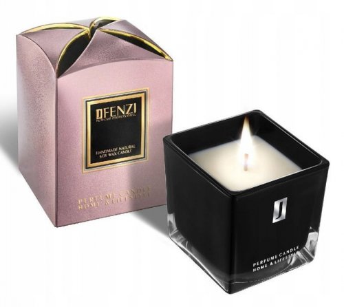 J' Fenzi Opal Glamour Sójová vonná sviečka s vôňou parfumu Yves Saint Laurent Opium Black 200 g