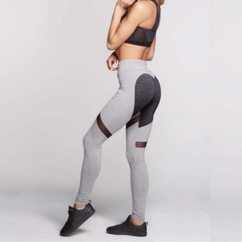 eCa Dámské sportovní legíny Fitness Trening šedé vel. M