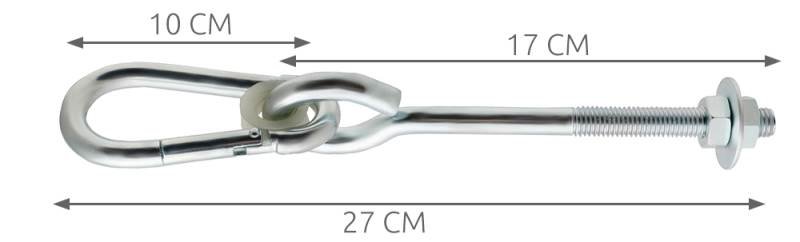 Gardlov 4571 Hojdačkový hák 140mm - pozinkovaná rovná karabína