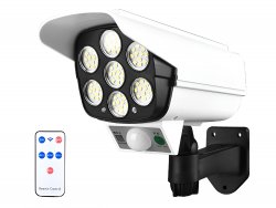 Verk 15976 Atrapa kamery LED COB solárne, senzor pohybu, súmraku, diaľkové ovládanie