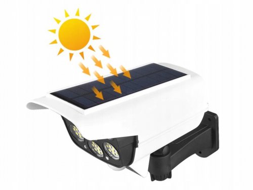 Verk 15976 Atrapa kamery LED COB solárne, senzor pohybu, súmraku, diaľkové ovládanie