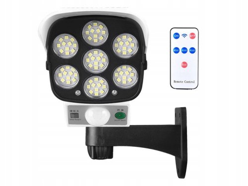 Verk 15976 Atrapa kamery LED COB solární, senzor pohybu, soumraku, dálkové ovládání