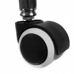 Beautylushh 18320 Kadeřnický taburet - kolečková židle černá