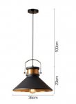 APT ZD74H Závěsné stropní svítidlo Retro Loft E27 černé 