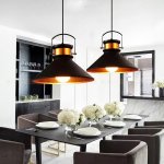 APT ZD74H Závěsné stropní svítidlo Retro Loft E27 černé 