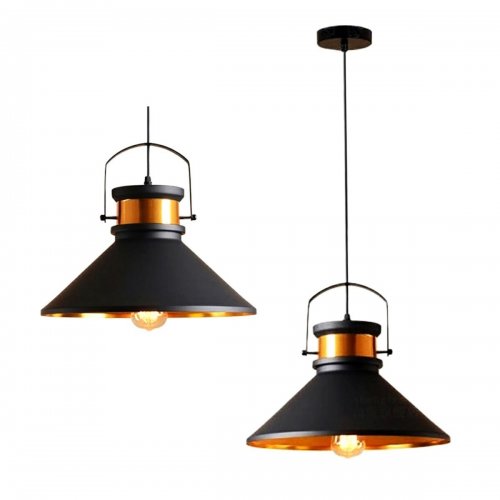 APT ZD74H Závěsné stropní svítidlo Retro Loft E27 černé 