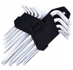 Verk 11286 Torxové kľúče sada 9 ks stredná