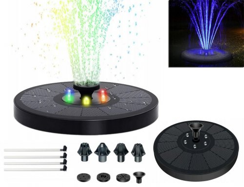 APT ZD70G Solární fontána k zahradnímu jezírku RGB
